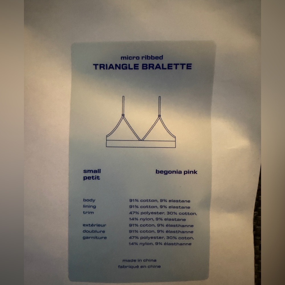 NWT Alexander Wang Triangle Bralette in Begonia Pink‎ - Picture 4 of 6
